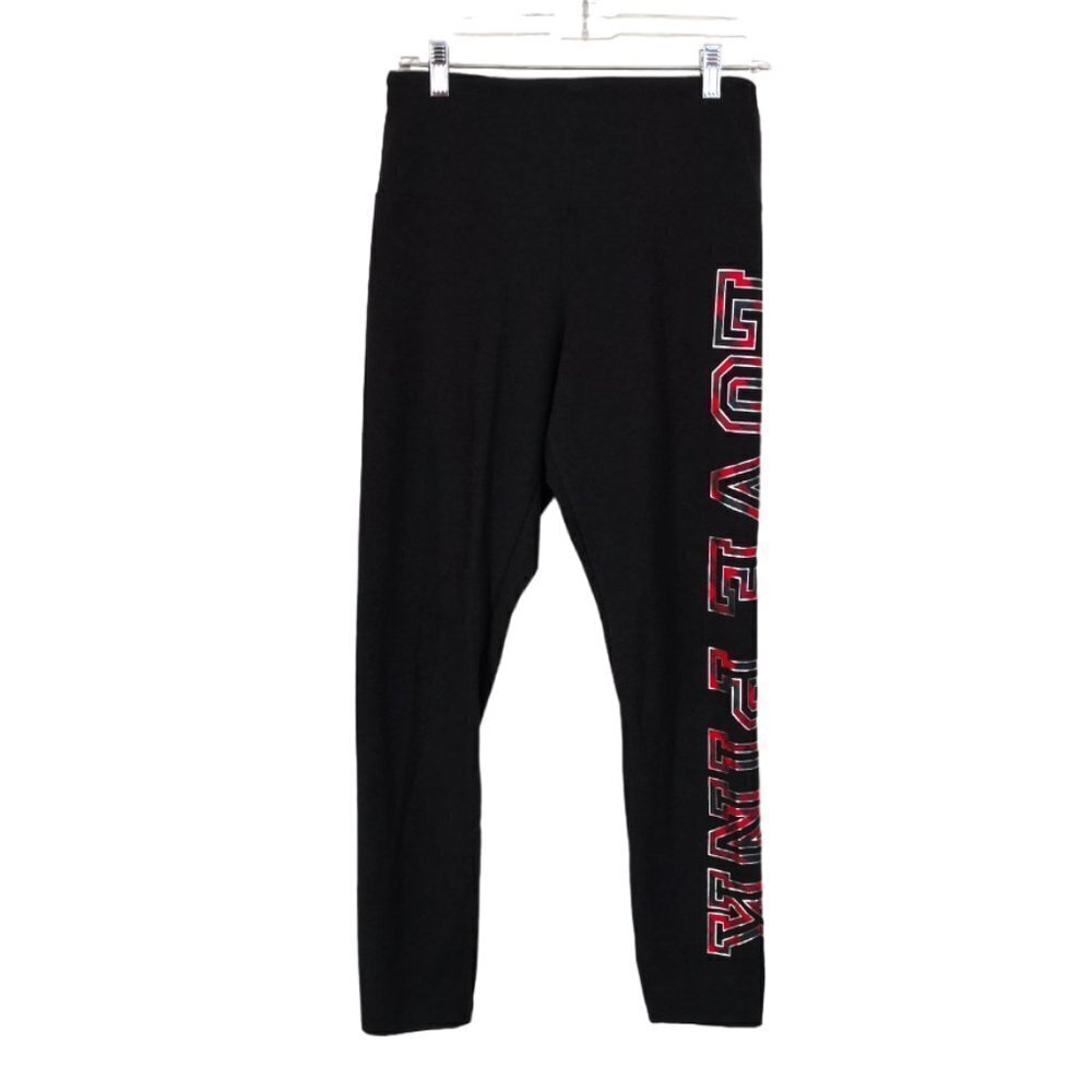 Pink Victoria's Secret Yoga Leggings Plaid LOVE PINK Logo Black Size L